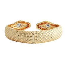 Load image into Gallery viewer, Serpent Double Head Hinged Bracelet
