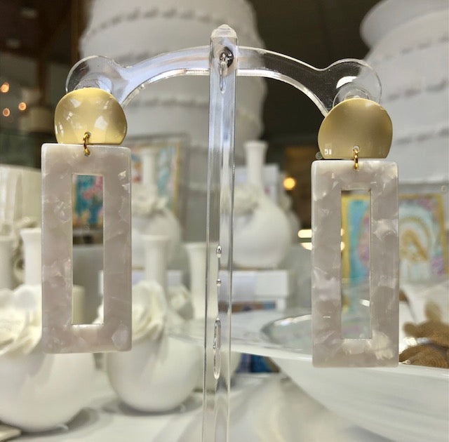 Ansley White Earrings Johnson Bros. Jewelry