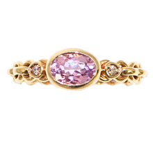 Load image into Gallery viewer, Oval Kunzite And Diamond Ring

