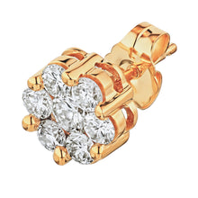 Load image into Gallery viewer, 10ky 1/2ctw Diamond Cluster Earrings
