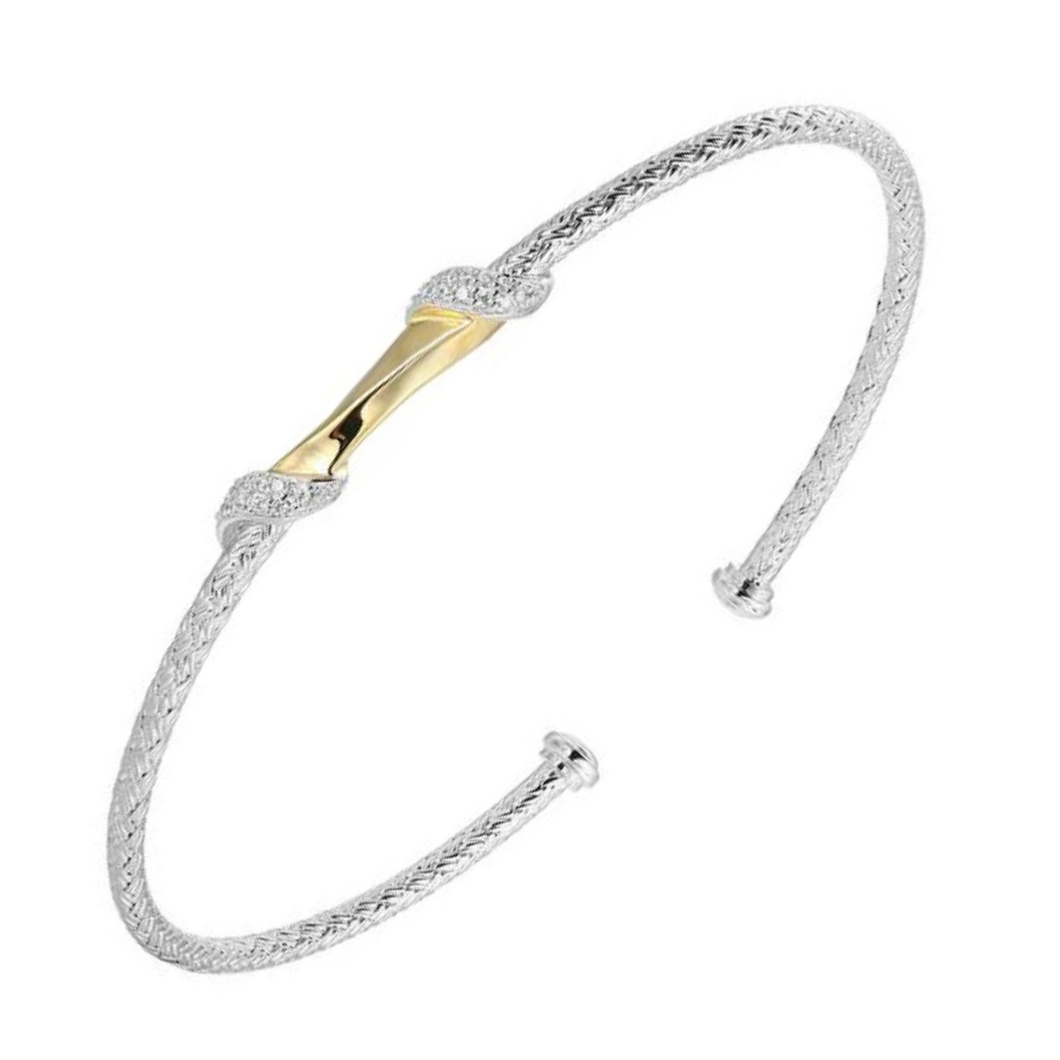 Charles Garnier Tutone Cz Cuff Bracelet
