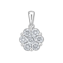 Load image into Gallery viewer, 10kw 3/4 ctw Diamond Cluster Necklace
