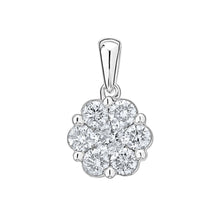 Load image into Gallery viewer, 10kw 3/4 ctw Diamond Cluster Necklace
