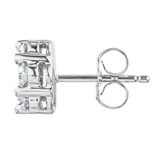 Load image into Gallery viewer, 10Kw 1/10 Ctw Diamond Cluster Earrings
