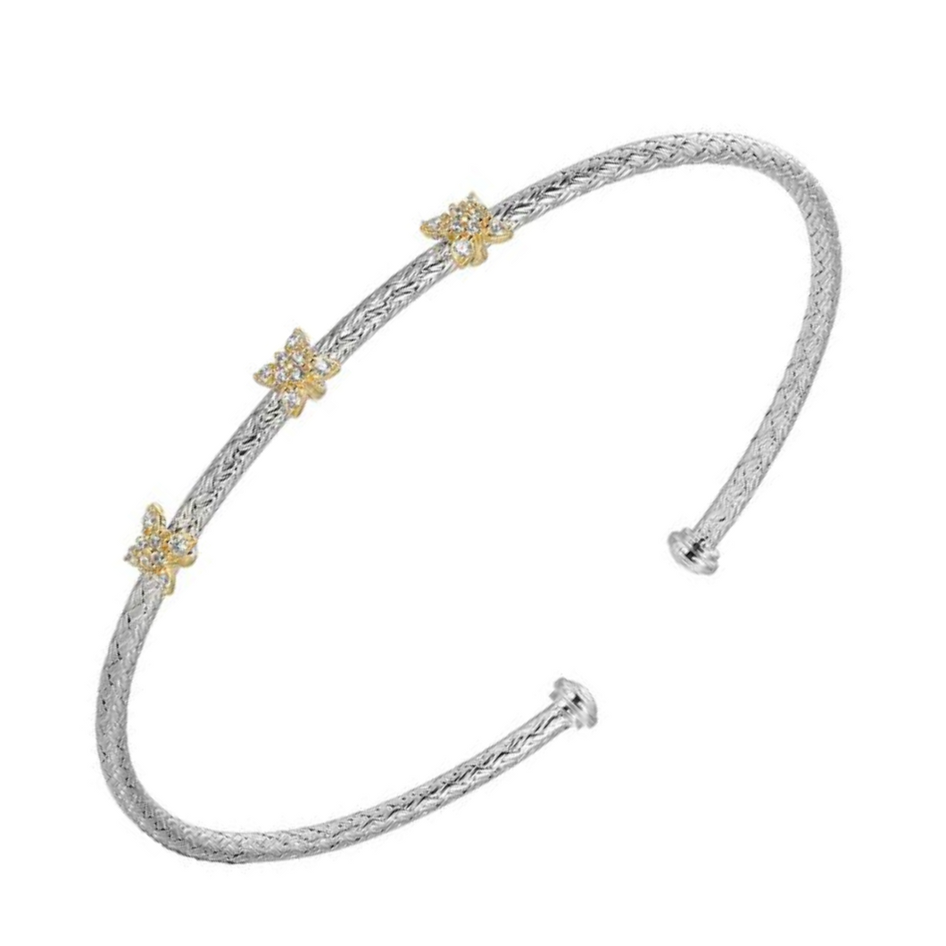 Charles Garnier Tutone Cz Cuff Bracelet