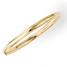 Load image into Gallery viewer, 14Ky 7&quot; 5Mm Polished Domed Hinge Bangle
