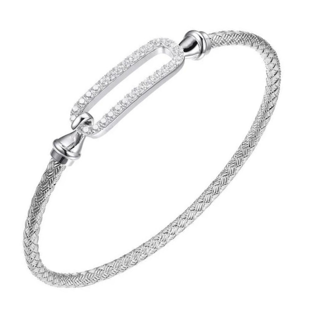Charles Garnier Silver Cz Bracelet