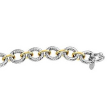 Load image into Gallery viewer, 18Ky/Sterling Designer Link Bracelet
