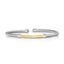 Load image into Gallery viewer, Italian Cable Cuff Bangle
