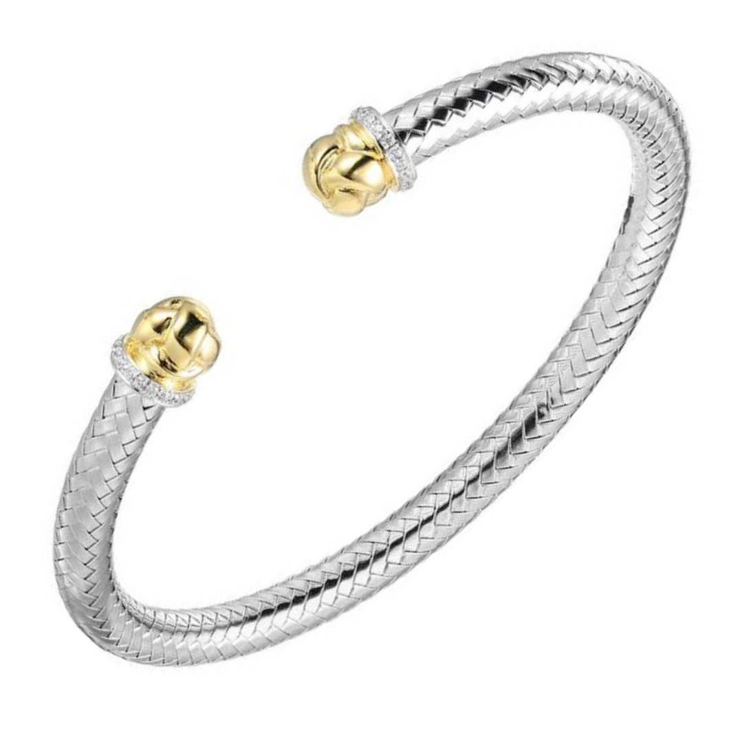 Charles Garnier Tutone Cz Bangle Bracelet