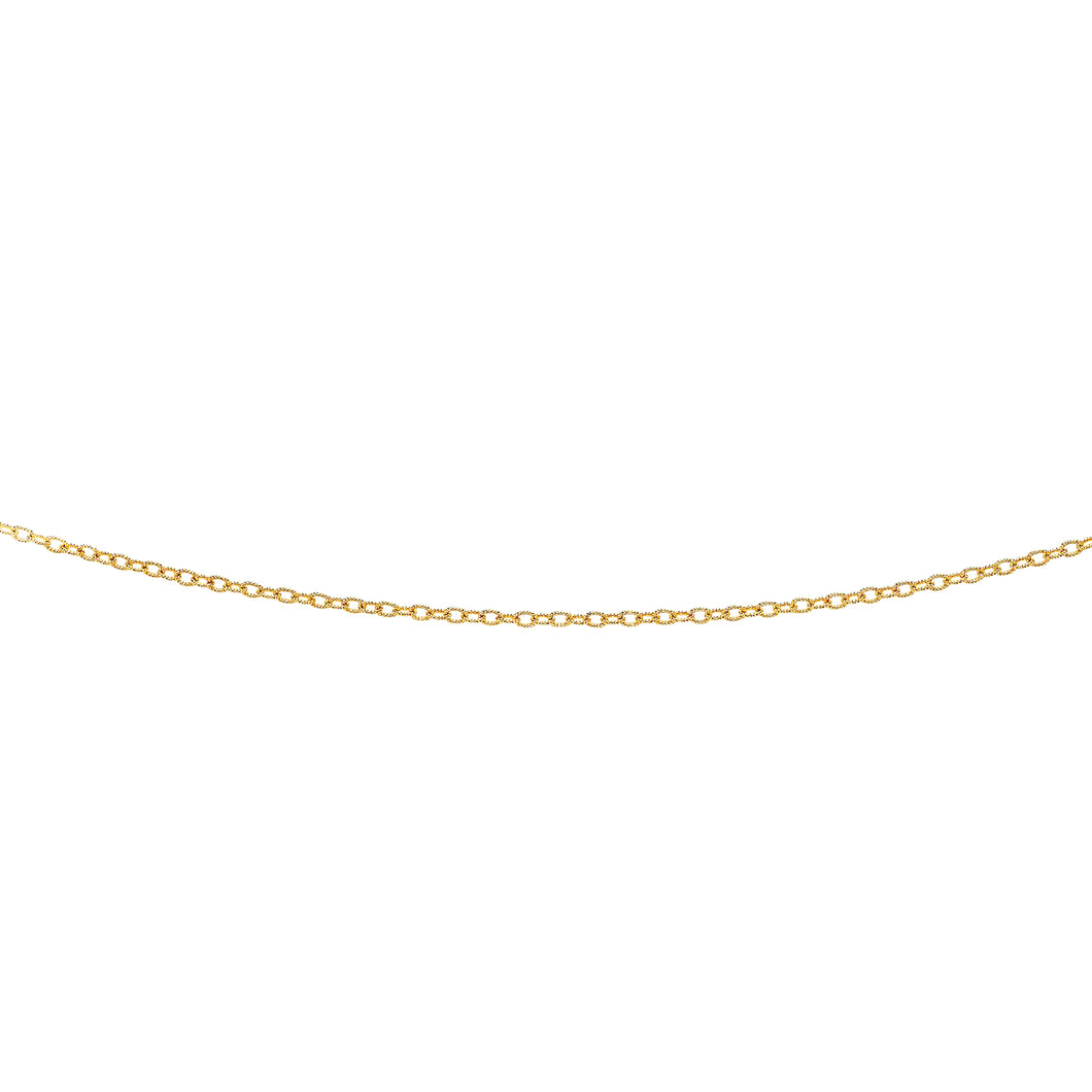Textured Cable Chain With Lobster Clasp