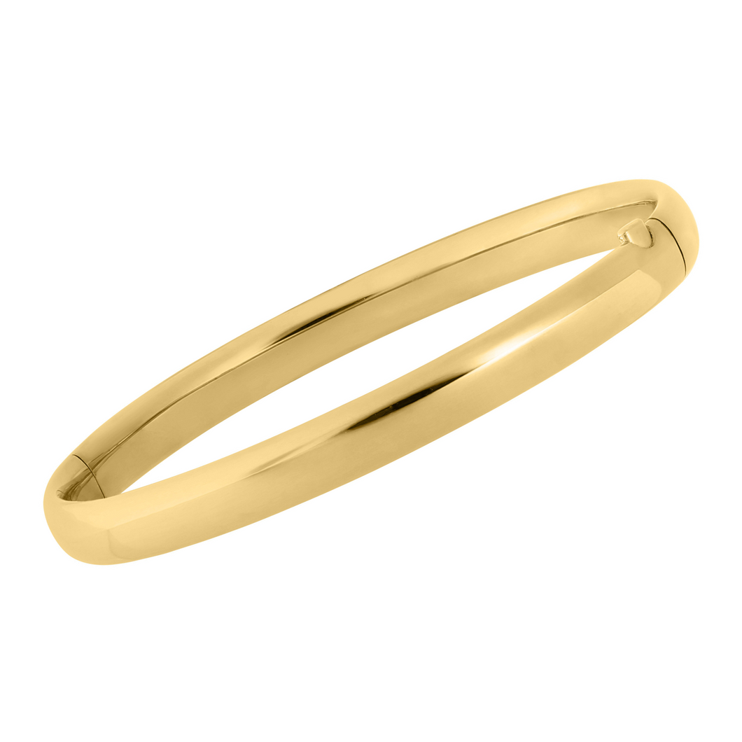 14kgf Polished Bangle Bracelet