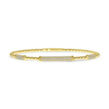 Load image into Gallery viewer, Diamond Pave Station Flex Bracelet
