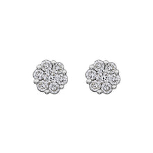 Load image into Gallery viewer, 10kw 5/8ctw Diamond Cluster Earrings
