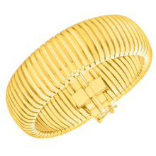 Load image into Gallery viewer, Silver Plated Tubogas 7.5" 18mm Bracelet
