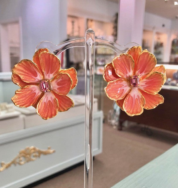Pink Coral Sunset Earrings