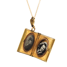 Load image into Gallery viewer, Estate Victorian Book Locket Necklace
