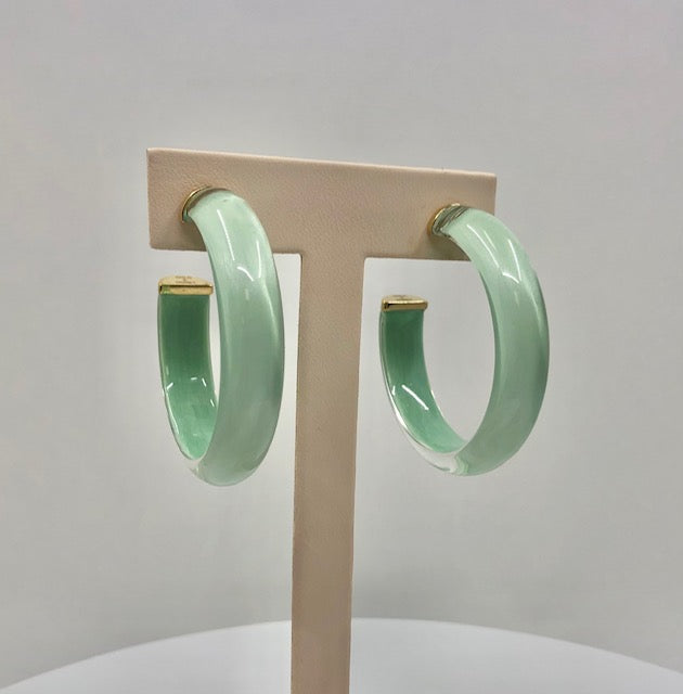 Mint Illusion Hoops