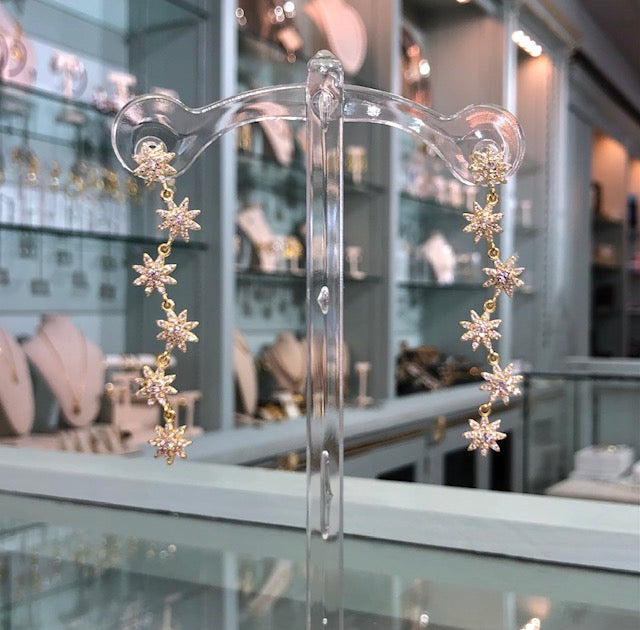 Starburst Drop Sparkle Earrings
