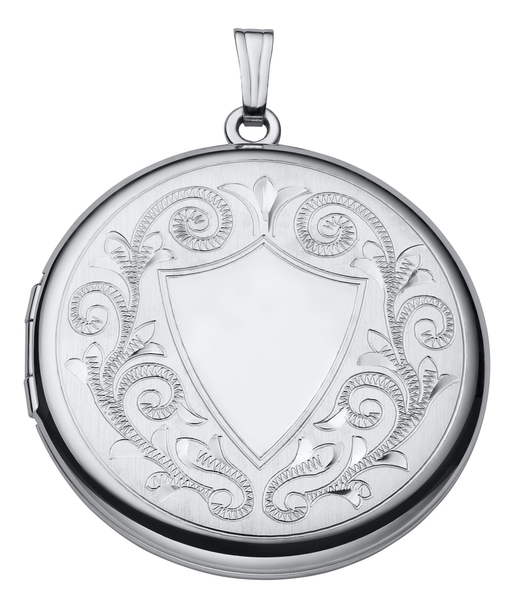 Sterling Engraved Locket Necklace