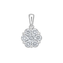 Load image into Gallery viewer, 10kw 1/3 ctw Diamond Cluster Necklace
