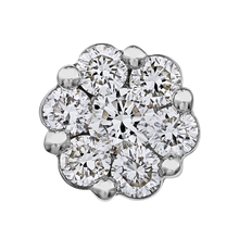 Load image into Gallery viewer, 10Kw 1/10 Ctw Diamond Cluster Earrings
