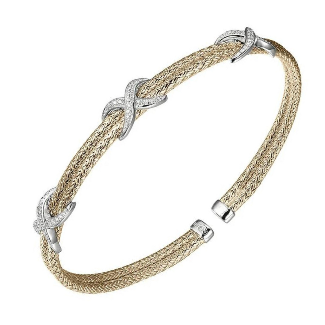Charles Garnier Tutone Cz Cuff Bracelet
