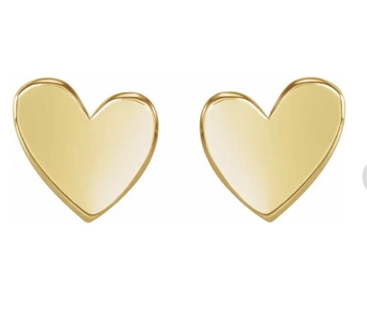 Heart Earrings 6x6mm