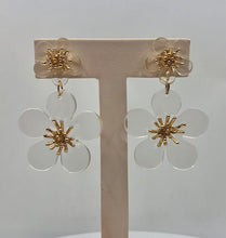 Load image into Gallery viewer, Sissy Clear and Gold Earrings

