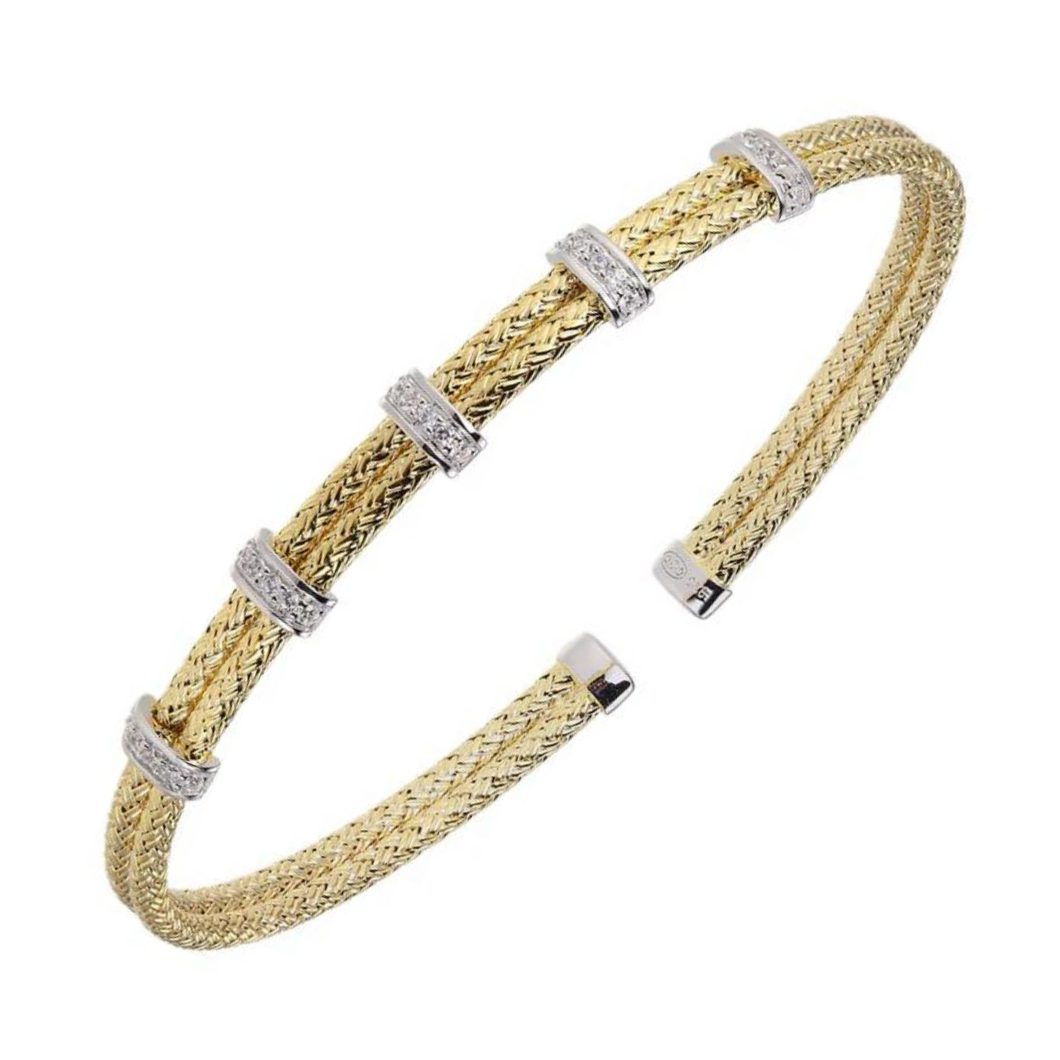 Charles Garnier Yg Cz Cuff Braclet