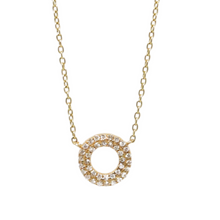 Load image into Gallery viewer, Diamond Double Circle Pendant Necklace
