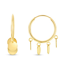 Load image into Gallery viewer, 14Ky Charm Hoops
