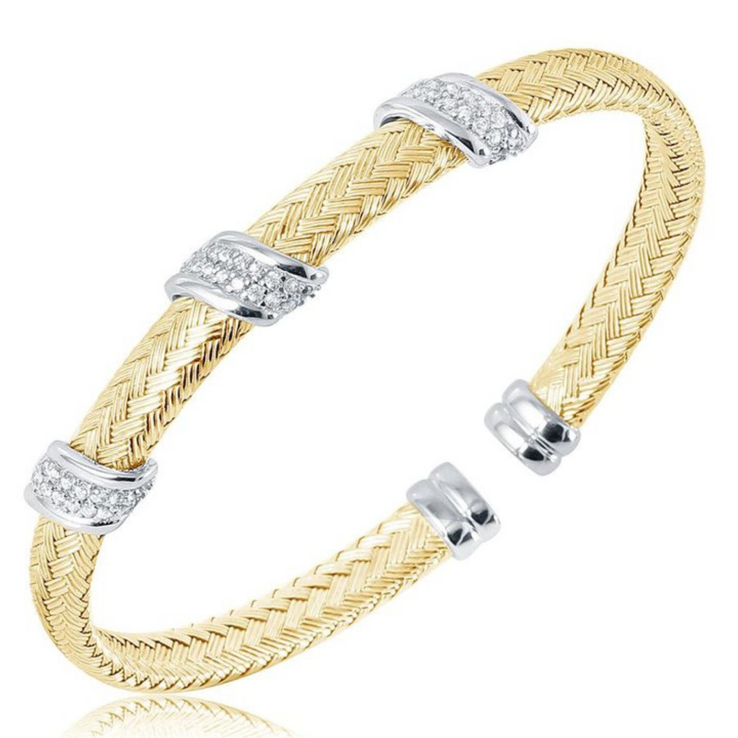 Charles Garnier  Yg Cz Cuff Bracelet