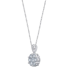 Load image into Gallery viewer, 10kw 3/4 ctw Diamond Cluster Necklace
