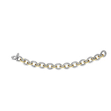 Load image into Gallery viewer, 18Ky/Sterling Designer Link Bracelet
