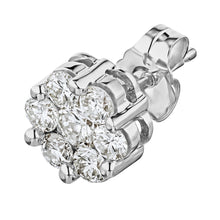 Load image into Gallery viewer, 10kw .25ctw Diamond Cluster Earrings
